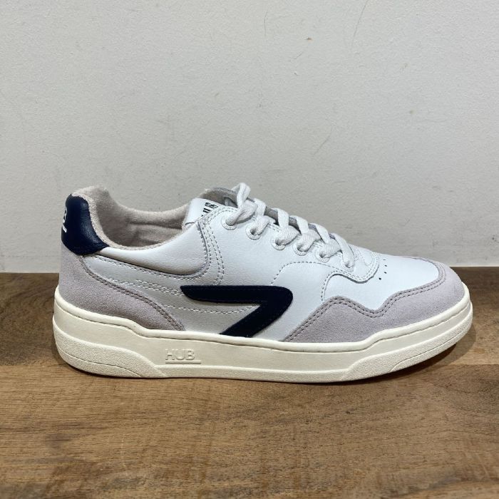 Court S43 witte sneaker blauw streep