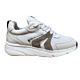 Vic sierra combi roccia wit/beige zijkant sneaker