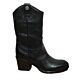 L47201 afgeronde western 3/4 laars zwart