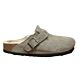 1028299 Boston gevoerd taupe suede dichte slipper