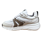 Vic sierra combi roccia wit/beige zijkant sneaker