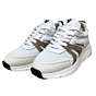 Vic sierra combi roccia wit/beige zijkant sneaker