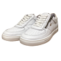 A8531 fijne tennis sneaker kuipzool wit leer