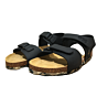 48319 XL voetbed sandaal zwart nubuk camo zool
