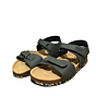 48319 XL voetbed sandaal groen nubuk camo zool