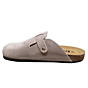 18012 dichte voetbed slipper grijs/taupe suede