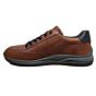 10474Turibio cognac leren veterschoen rits