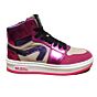 H1511 fuchsia O lage retro sneaker/ paarse streep