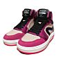 H1511 fuchsia O lage retro sneaker/ paarse streep