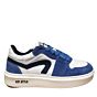 H1015 wit/jeans blauwe tennis kuipzool lage veter