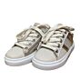 Carlijn beige/goud hiel  sneaker veterschoen