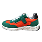 13711 groen/oranje runner veterschoen