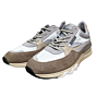 De Zager 07.09 combi sneaker wit/beige