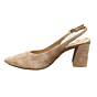 6101 beige suede sling back pump