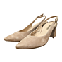 6101 beige suede sling back pump