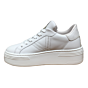 Isa tropez bianco plateau veter wit leren sneaker