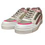 A8522 ribbelzool fuchsia randje sneaker