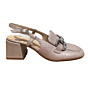 Lizzie 03 carre slingback met bit taupe lakleer