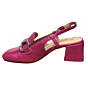 Lizzie 03 carre slingback met bit fuchsia lak