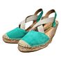 305800 sleehak espadrillos kruis elastiek groen 