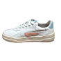 Court tennis elemental blue pink streep wit leer