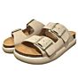 Noelle Chunky dikke zool 2 gespen slipper beige 