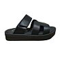 24310 dikke zool slipper zwart leer