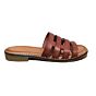 24302 rechte band slipper cognac leer