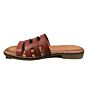 24302 rechte band slipper cognac leer