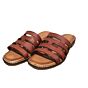 24302 rechte band slipper cognac leer