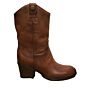 L47201 afgeronde western 3/4 laars cognac