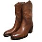 L47201 afgeronde western 3/4 laars cognac