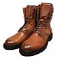 T81208 glad veterbootie metal veterringen cognac