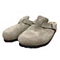 1028299 Boston gevoerd taupe suede dichte slipper