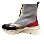 CHI243628 sportieve boot met rits brons/grijs/rood