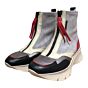 CHI243628 sportieve boot met rits brons/grijs/rood