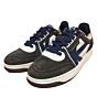 Boston piping suede bruin/blauw sneaker