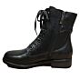 Roxana-04 black leer veterboot rits detail