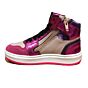 H1511 fuchsia O lage retro sneaker/ paarse streep