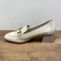 HV253951 uni beige loafer met bit op hak